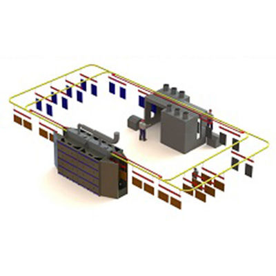 1.2mm Steel Automated Powder Coating Line Hệ thống phủ bột công nghiệp tốc độ cao